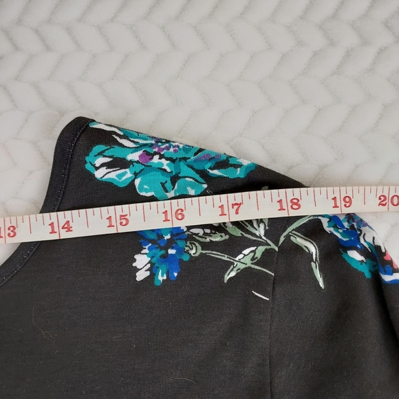 Woman Within Floral Sz 2X Scoop Neck 3/4 Sleeve Cotton Blend NWOT Tunic Blouse - Picture 8 of 11
